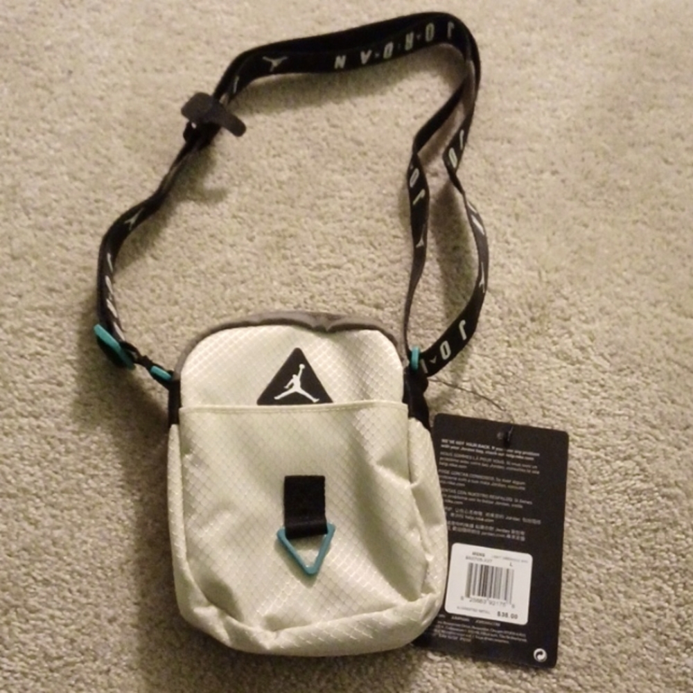 NWT Jordan  Beige/Grey/Teal Crossbody